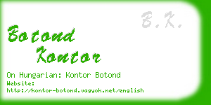 botond kontor business card